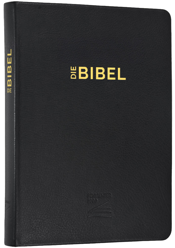 Schlachter 2000 Bibel – Schreibrandausgabe (flexibler Leder-Umschlag, schwarz)